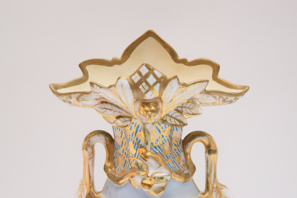 French Old Paris Flare Vase, Second Empire c. 1865-70