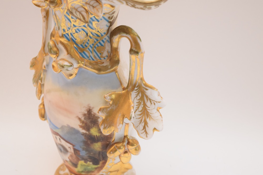 French Old Paris Flare Vase, Second Empire c. 1865-70