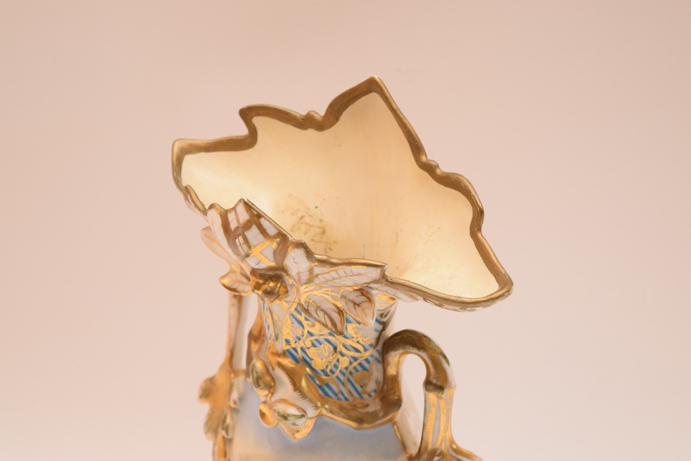 French Old Paris Flare Vase, Second Empire c. 1865-70