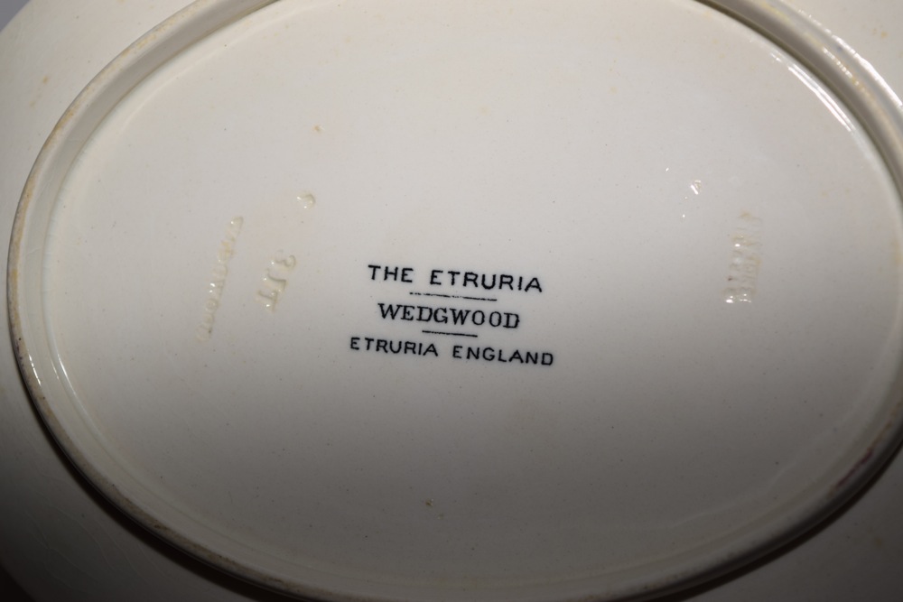 Wedgwood Etruria Ware Sauce Tureen with Lid and Under Plate Neoclassical Banding c. 1930