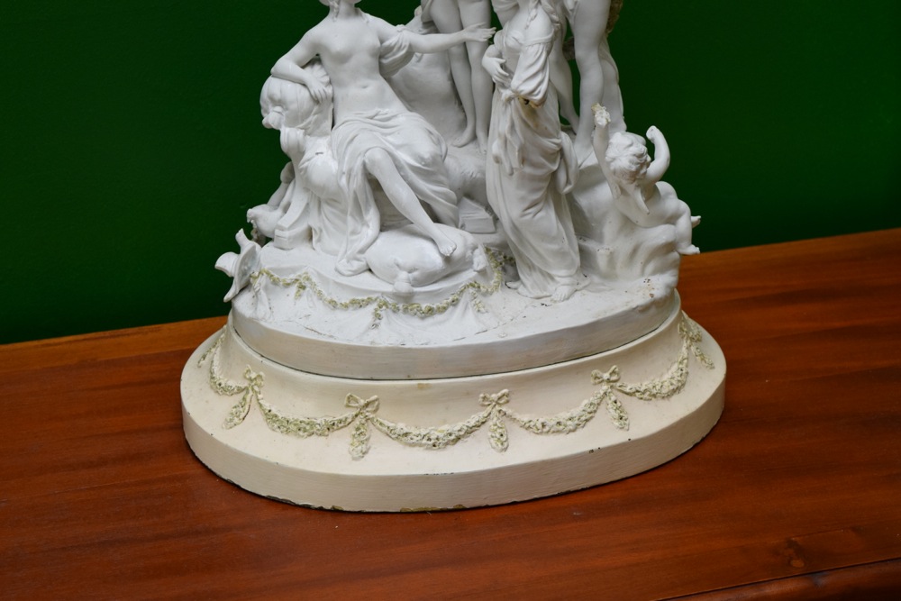 French Bisque of Venus and Three Graces Presenting Gifts, c. 1890