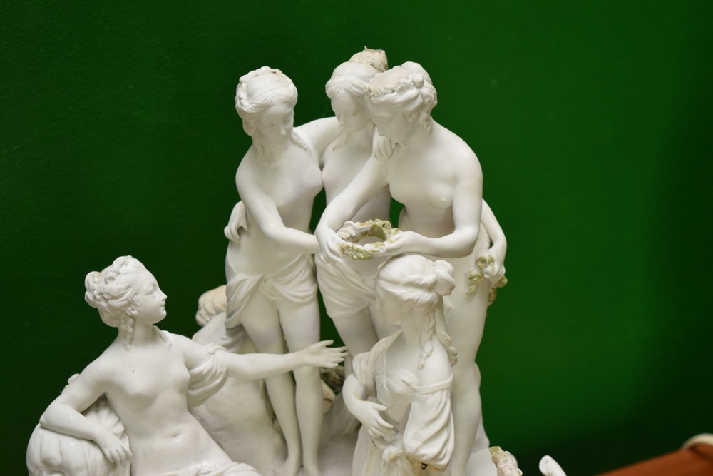 French Bisque of Venus and Three Graces Presenting Gifts, c. 1890