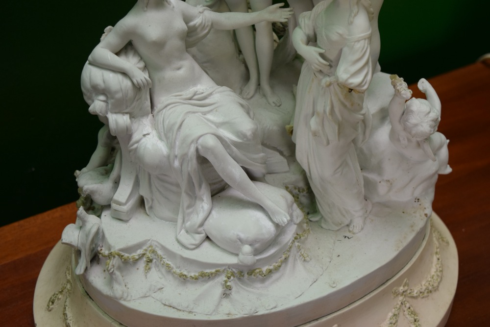 French Bisque of Venus and Three Graces Presenting Gifts, c. 1890