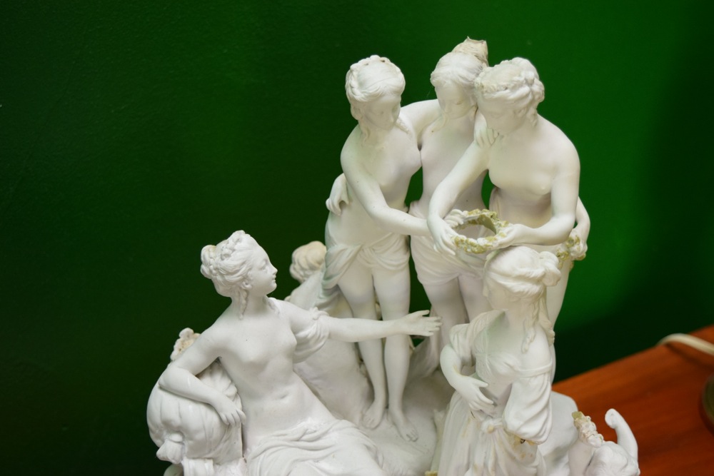 French Bisque of Venus and Three Graces Presenting Gifts, c. 1890