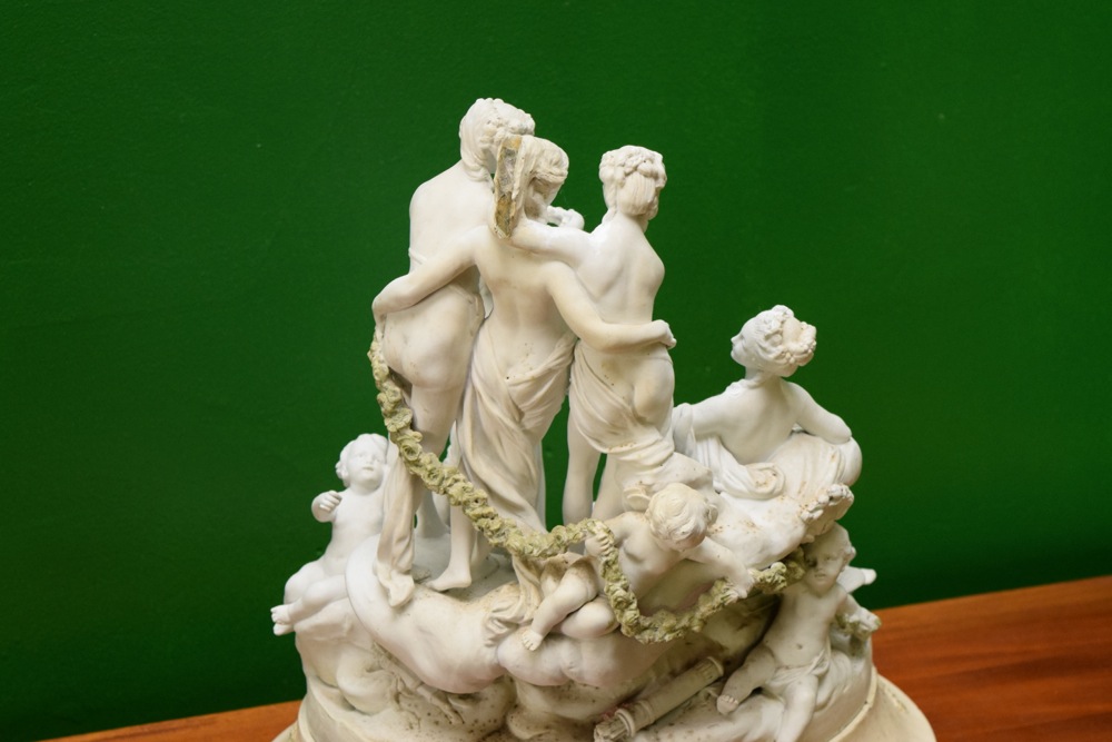 French Bisque of Venus and Three Graces Presenting Gifts, c. 1890