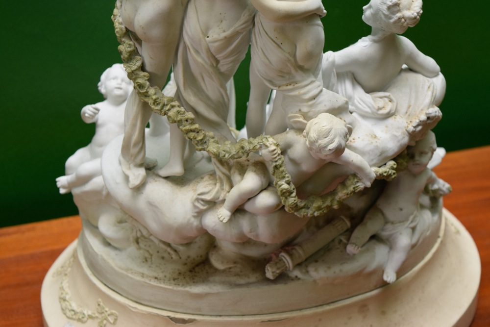 French Bisque of Venus and Three Graces Presenting Gifts, c. 1890