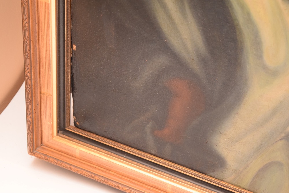 19th Century French Academic School, After Pompeo Batoni "Prometheus Modeling Man from Clay", Oil on Canvas