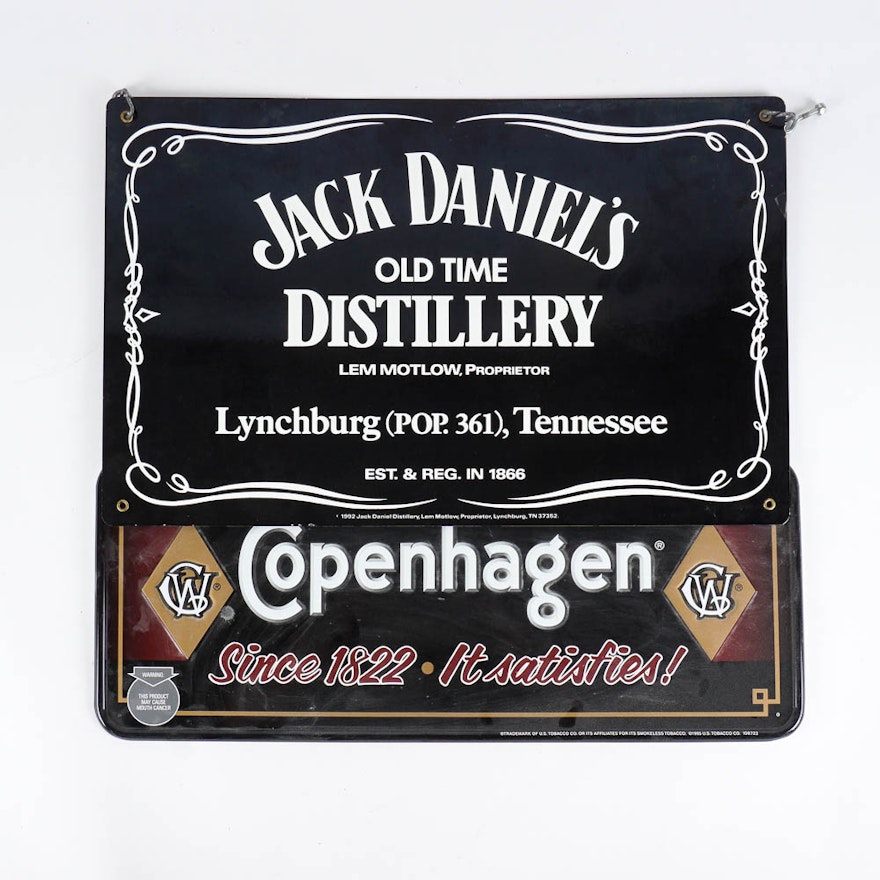 Copenhagen Tobacco and Jack Daniels Signs