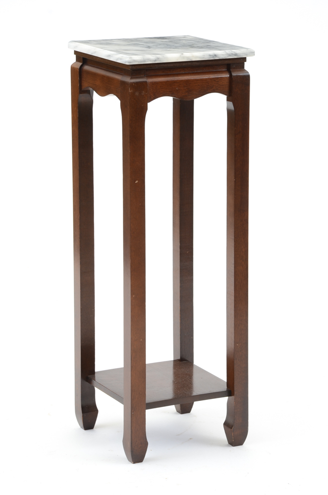 Pair of Quartz-Top Display Stands