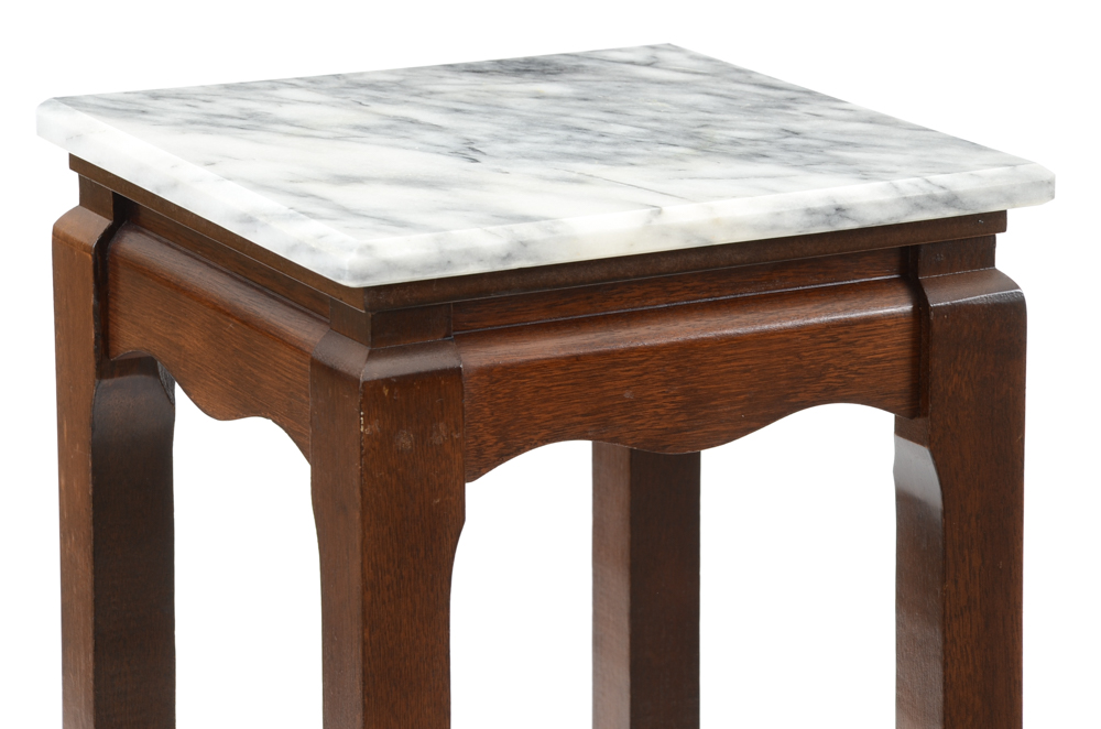 Pair of Quartz-Top Display Stands