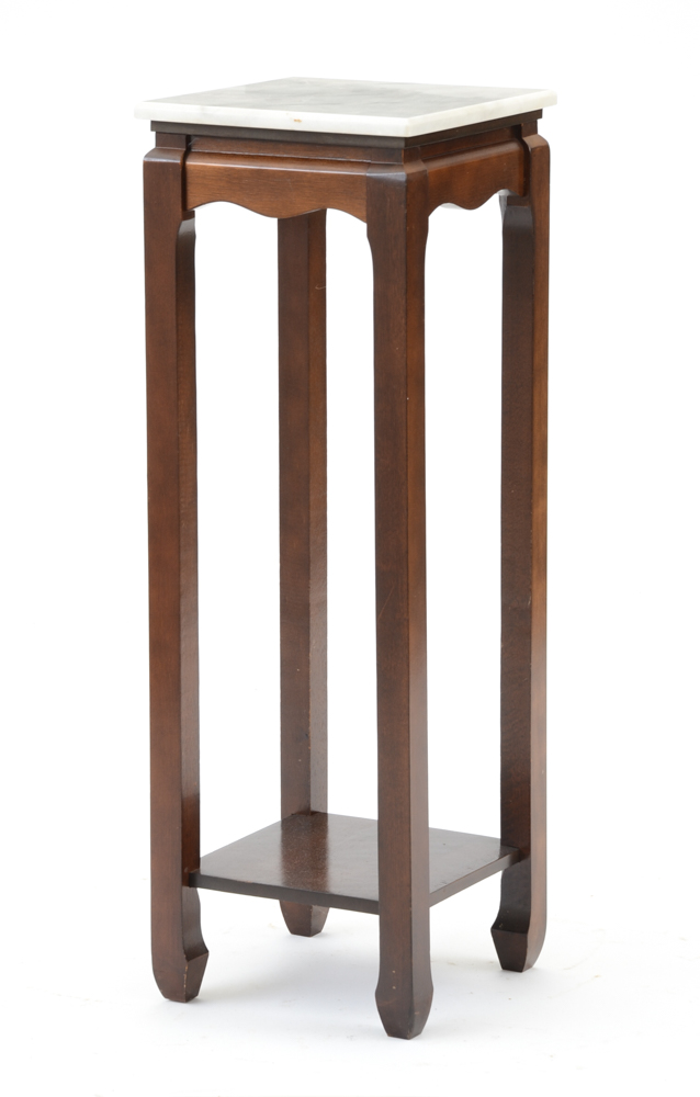 Pair of Quartz-Top Display Stands