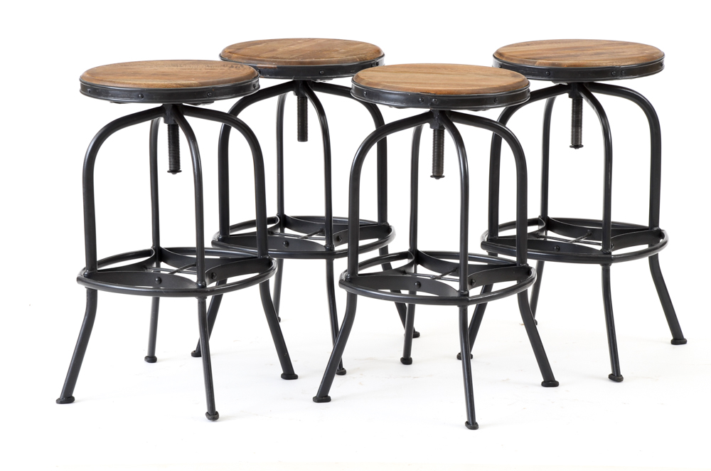 Ballard Designs "Allen" Backless Swivel Bar/Counter Stools