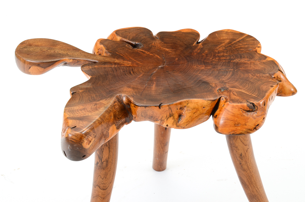 Walnut Cross Section End Table