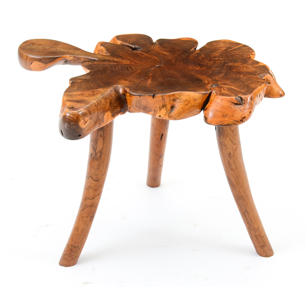 Walnut Cross Section End Table