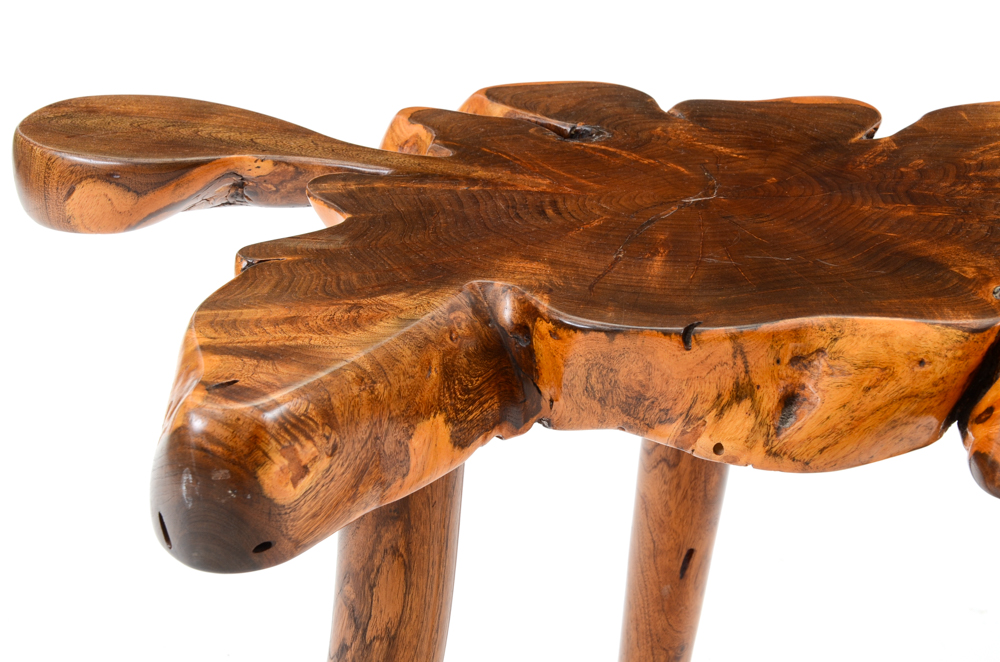 Walnut Cross Section End Table