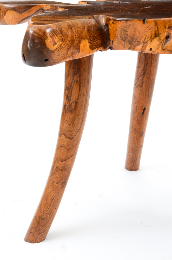 Walnut Cross Section End Table