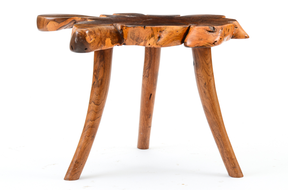 Walnut Cross Section End Table