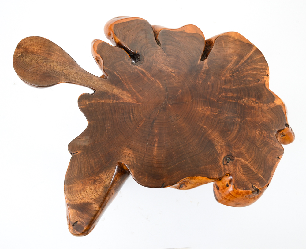 Walnut Cross Section End Table