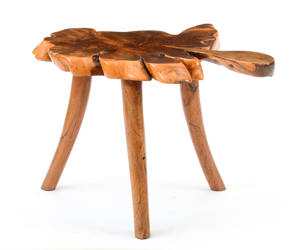 Walnut Cross Section End Table