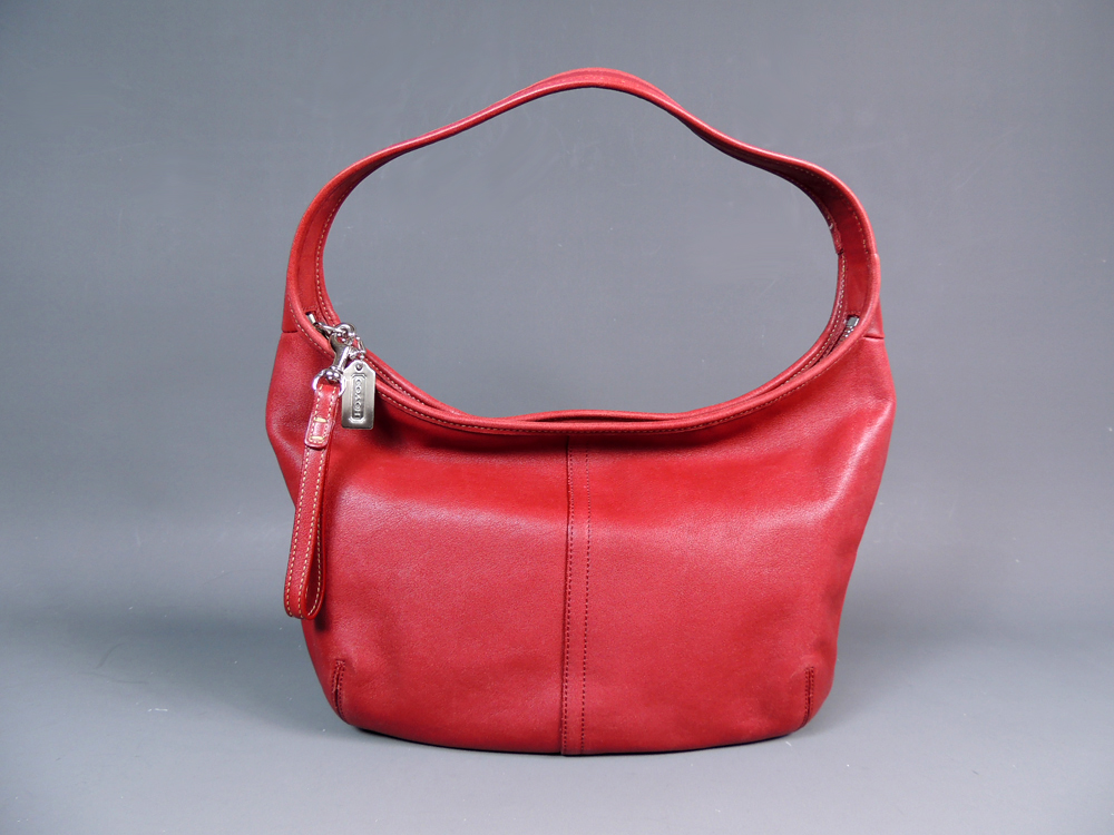 Coach Ergo Small Zip Hobo Bag in Red Leather