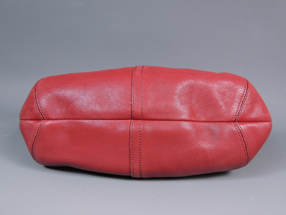 Coach Ergo Small Zip Hobo Bag in Red Leather