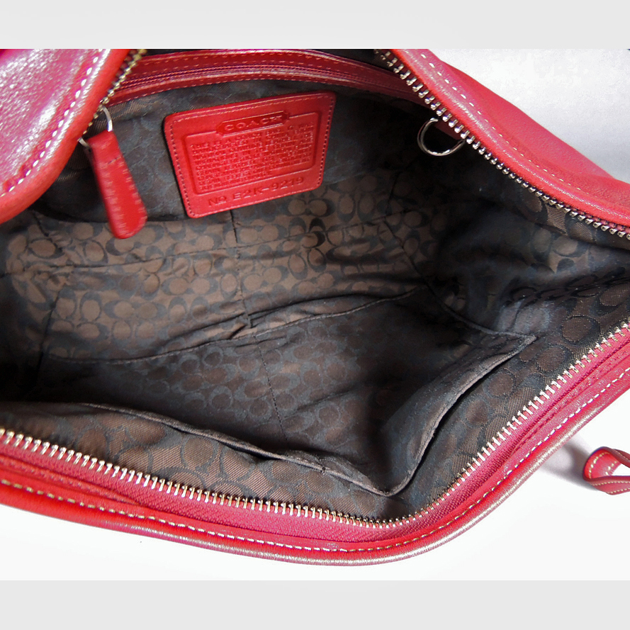 Coach Ergo Small Zip Hobo Bag in Red Leather