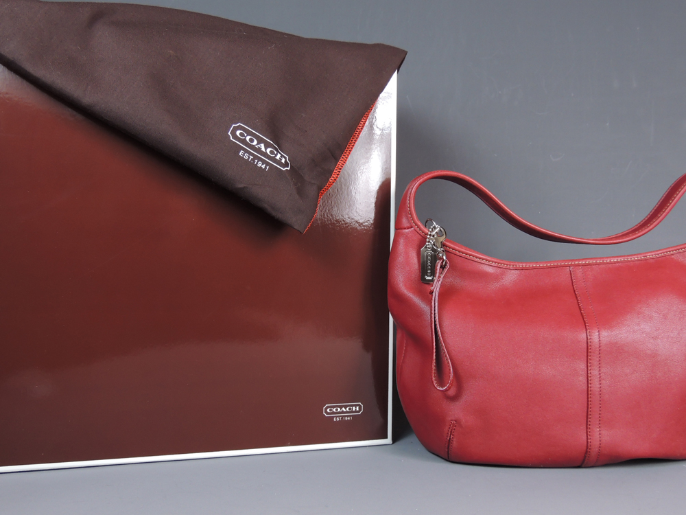 Coach Ergo Small Zip Hobo Bag in Red Leather