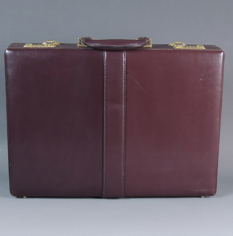 Burgundy Leather Briefcase by Heritage