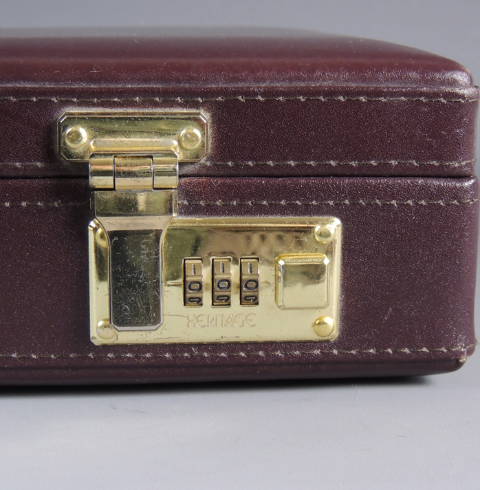 Burgundy Leather Briefcase by Heritage