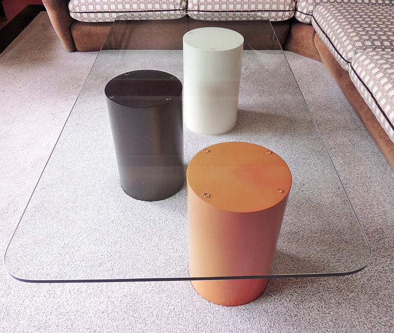 Contemporary Glass Top Coffee Table