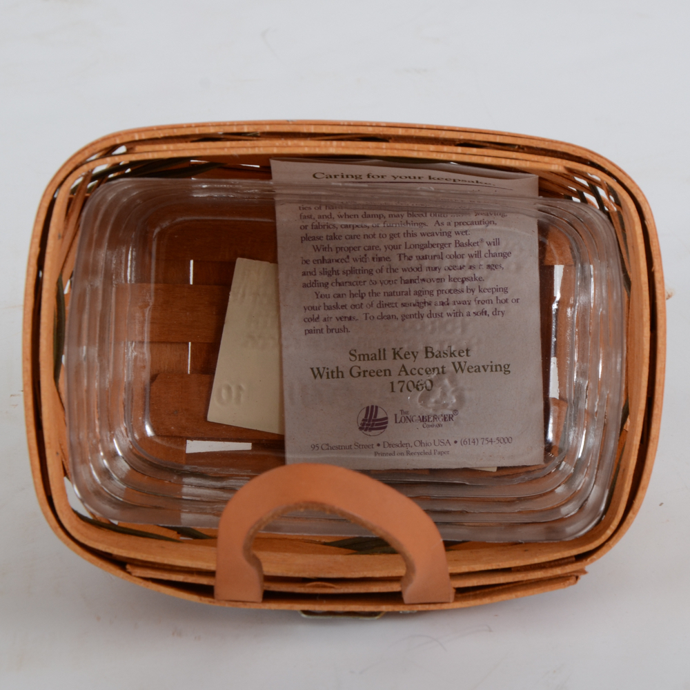 1997 Longaberger Traditions Collection Fellowship Basket in Box with Key Basket