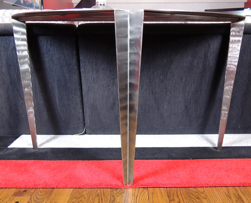 Contemporary Brushed Stainless Steel Sofa Table