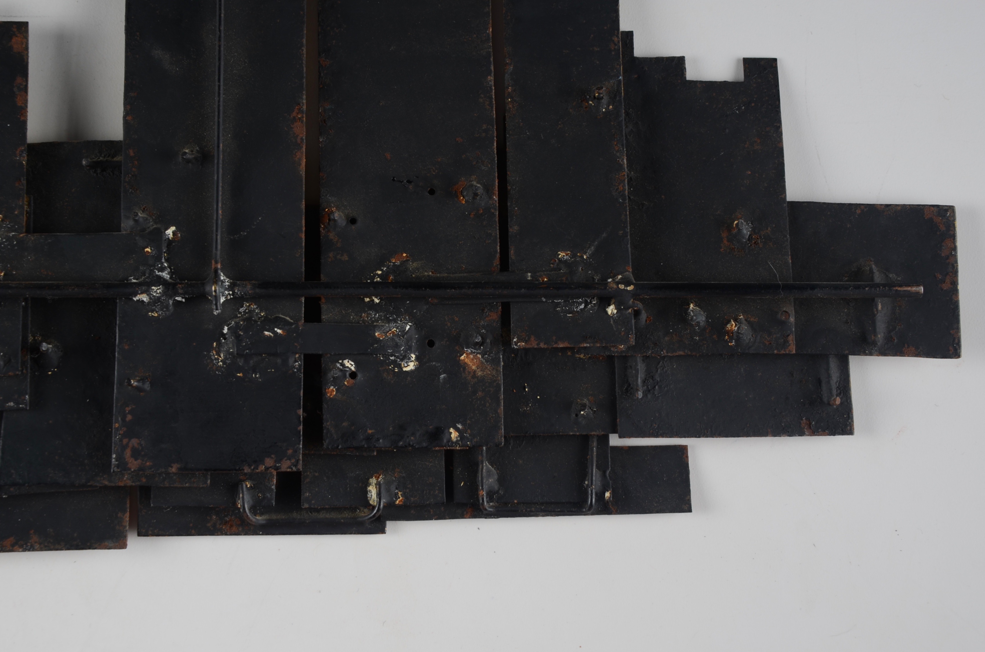 Vintage Cincinnati Skyline Mixed Metal Sculpture