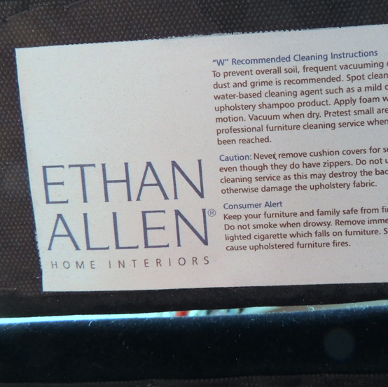 Contemporary Ethan Allen Recliner in Black Microsuede