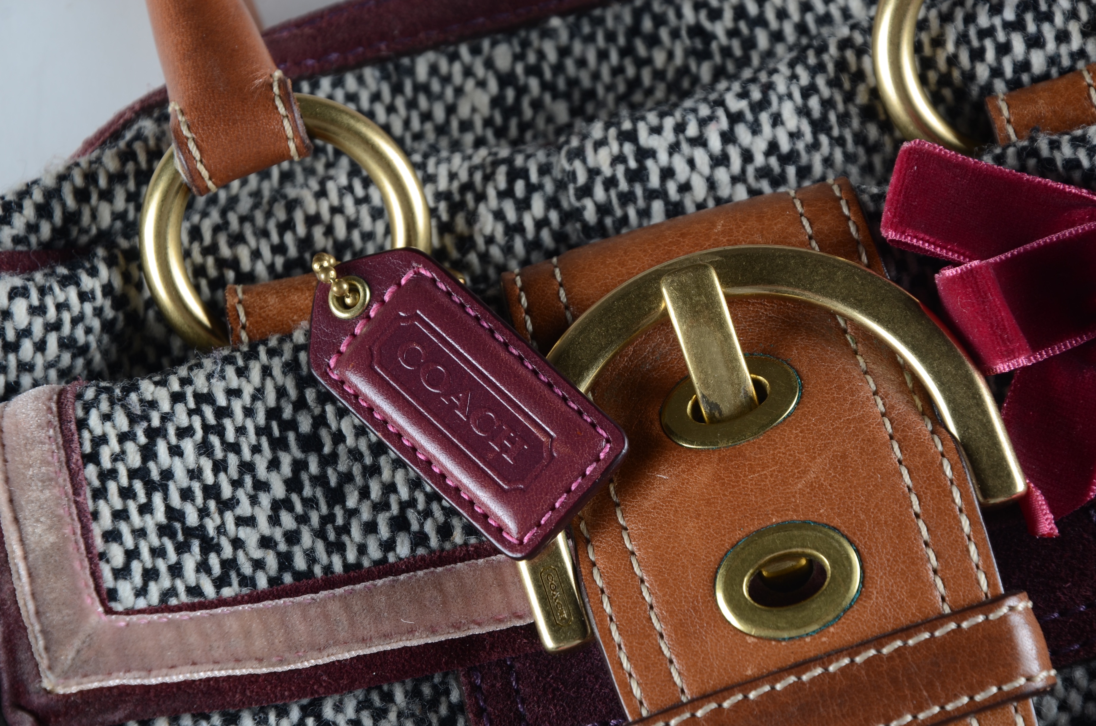 Two Soho Tweed Coach Purses