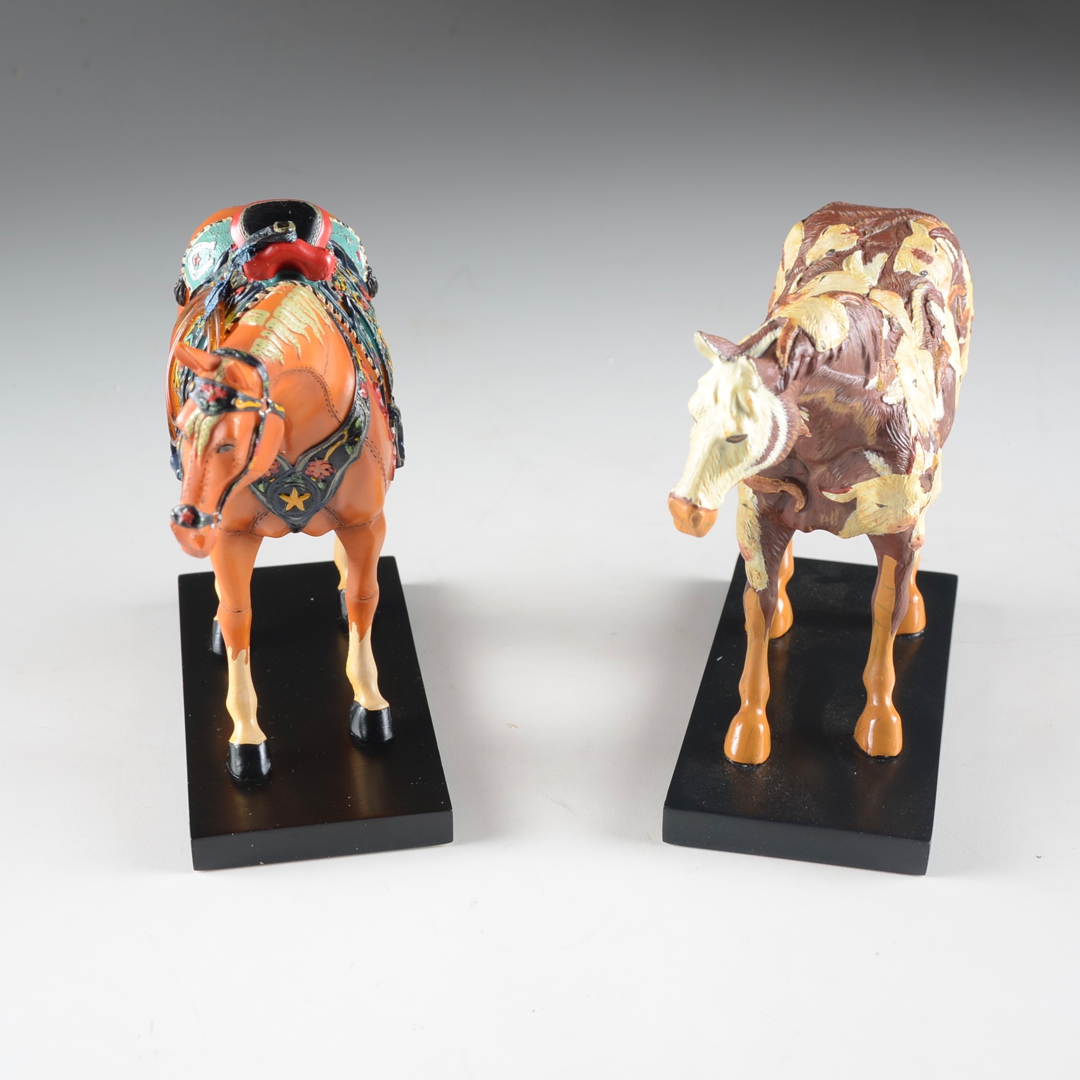 Pair of Painted Horse Figurines