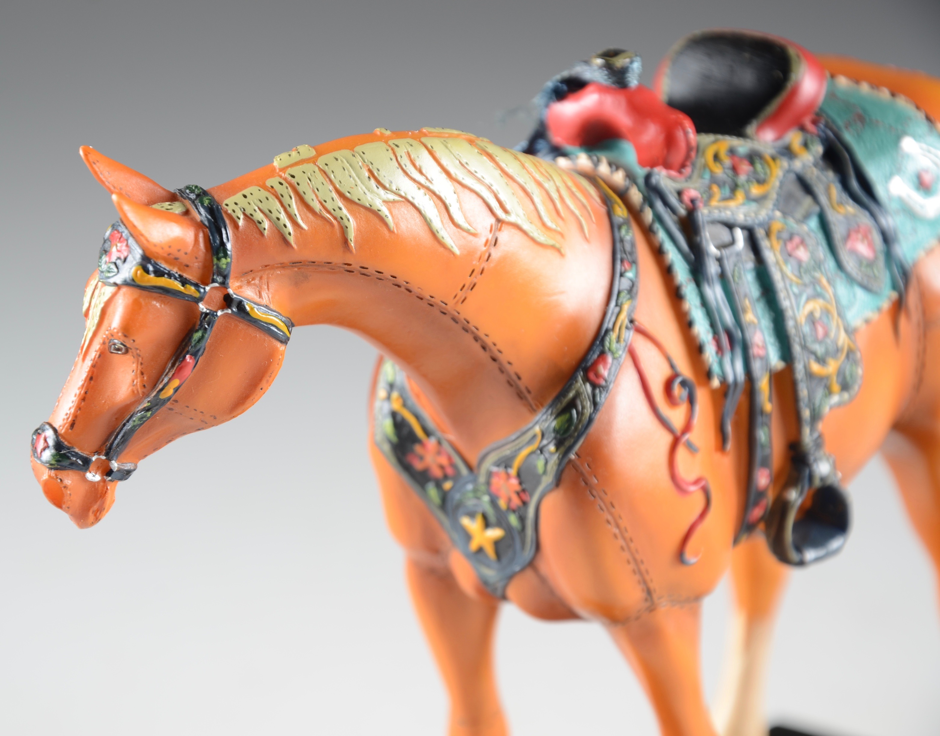 Pair of Painted Horse Figurines