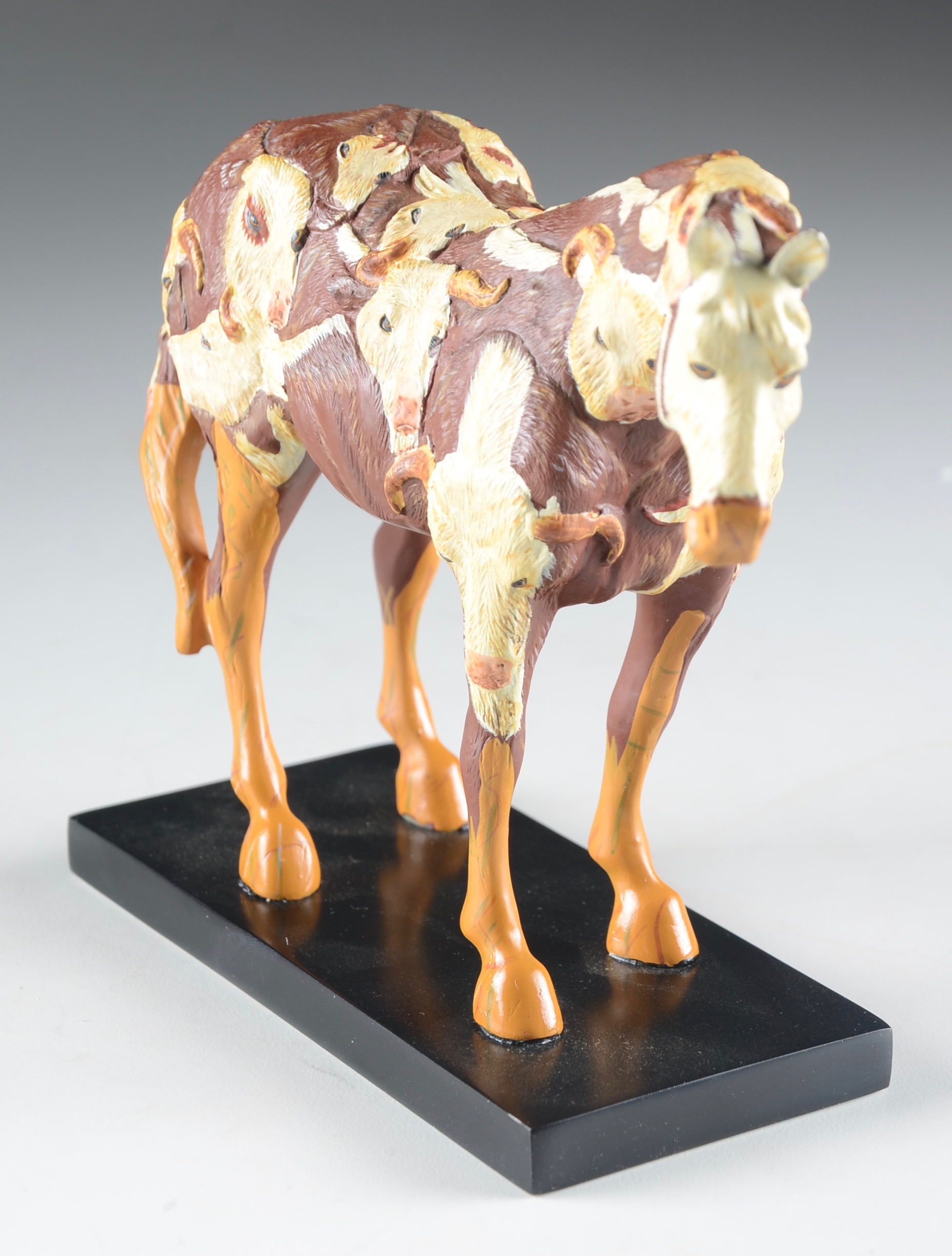 Pair of Painted Horse Figurines
