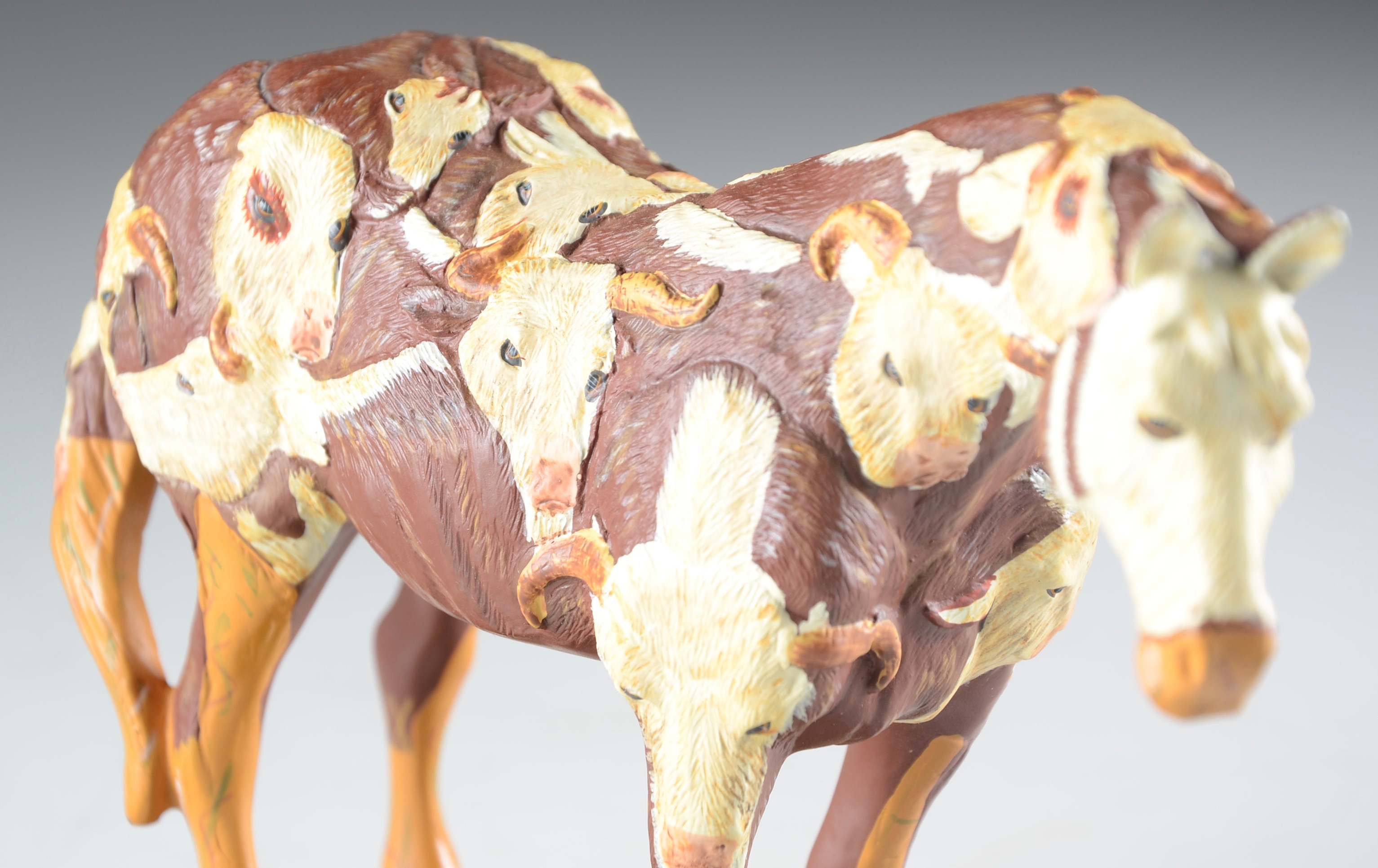 Pair of Painted Horse Figurines