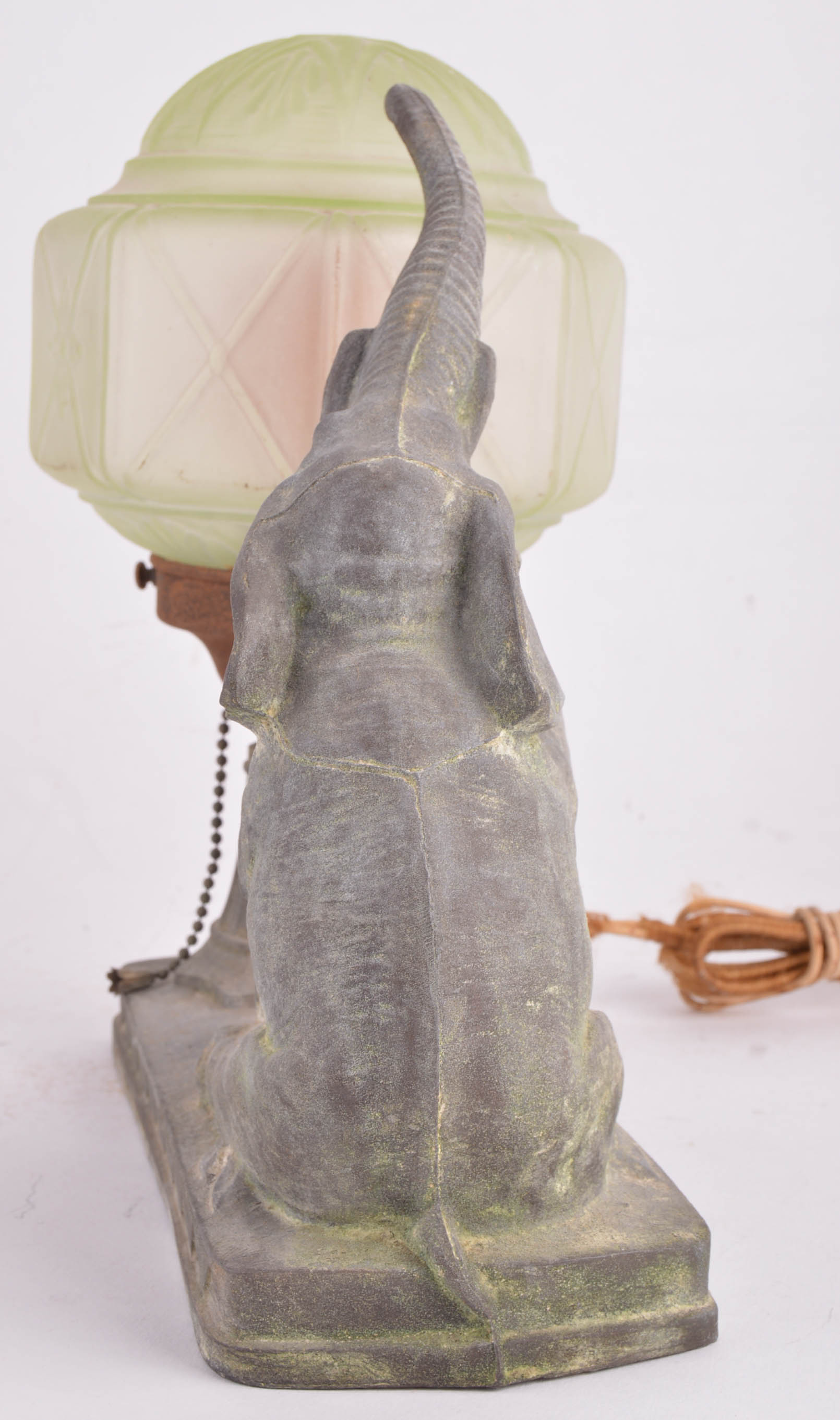 Vintage Cast Iron Elephant Lamp