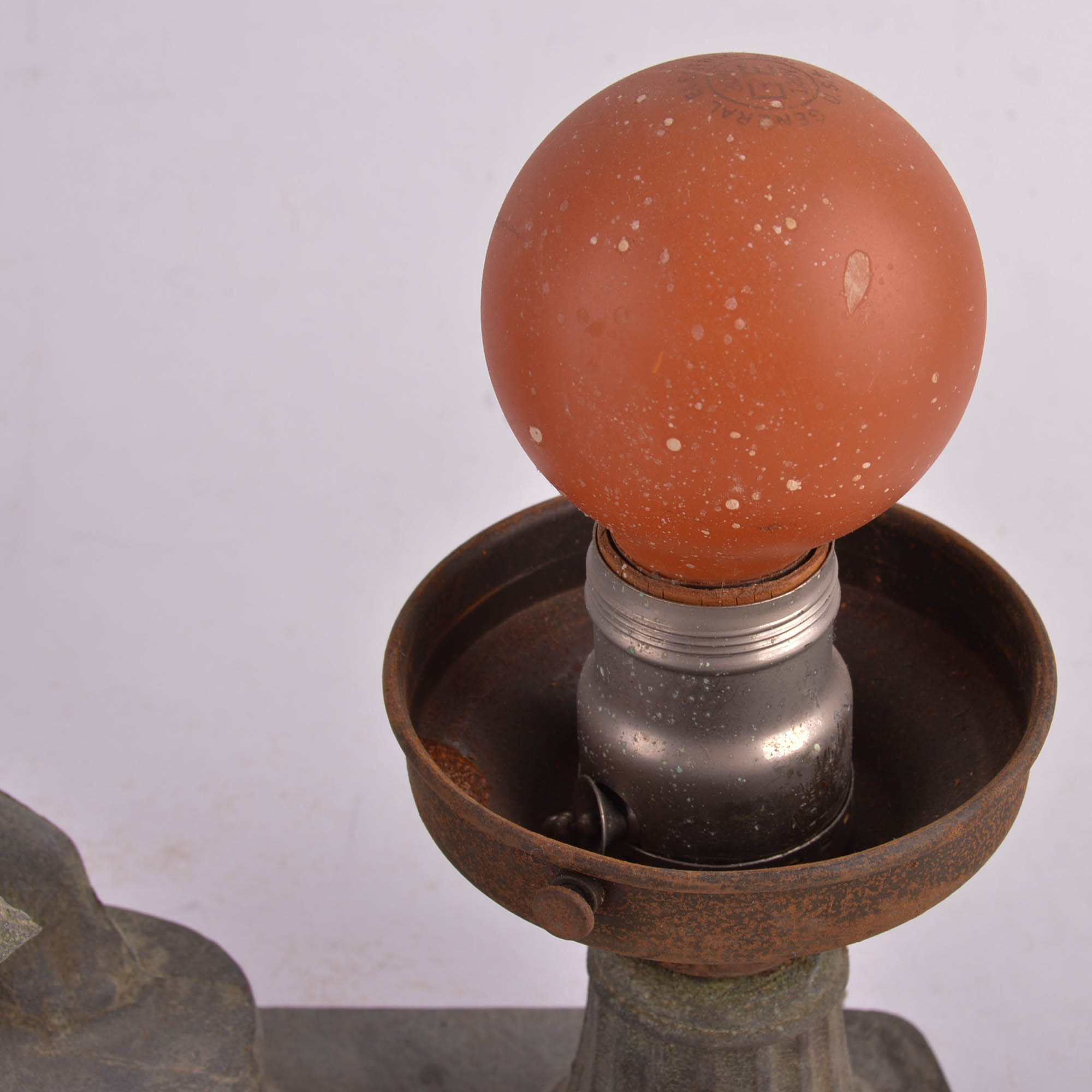 Vintage Cast Iron Elephant Lamp