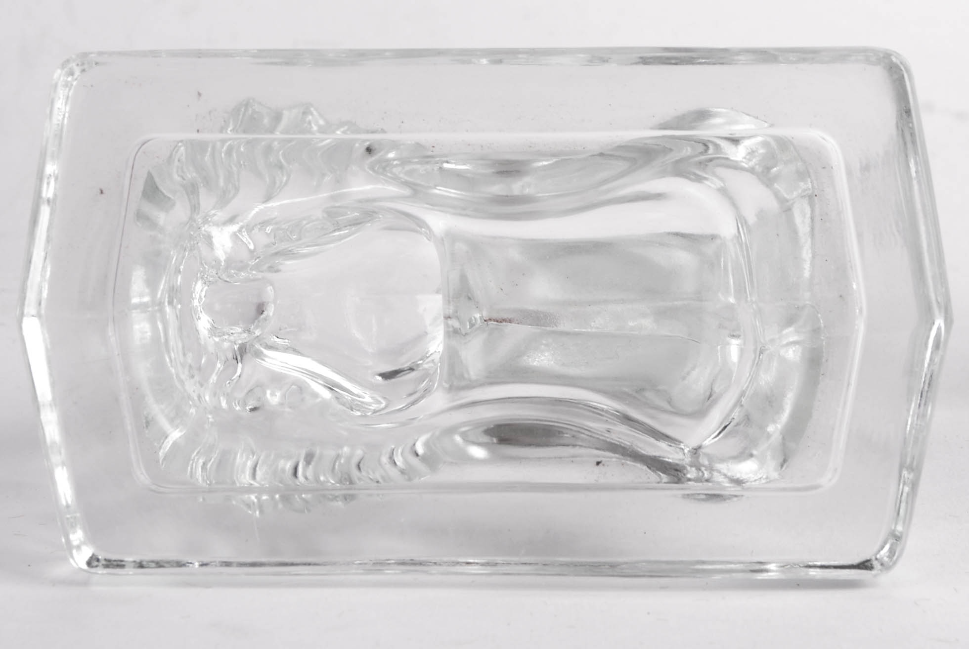 Pressed Glass Stallion Bookends