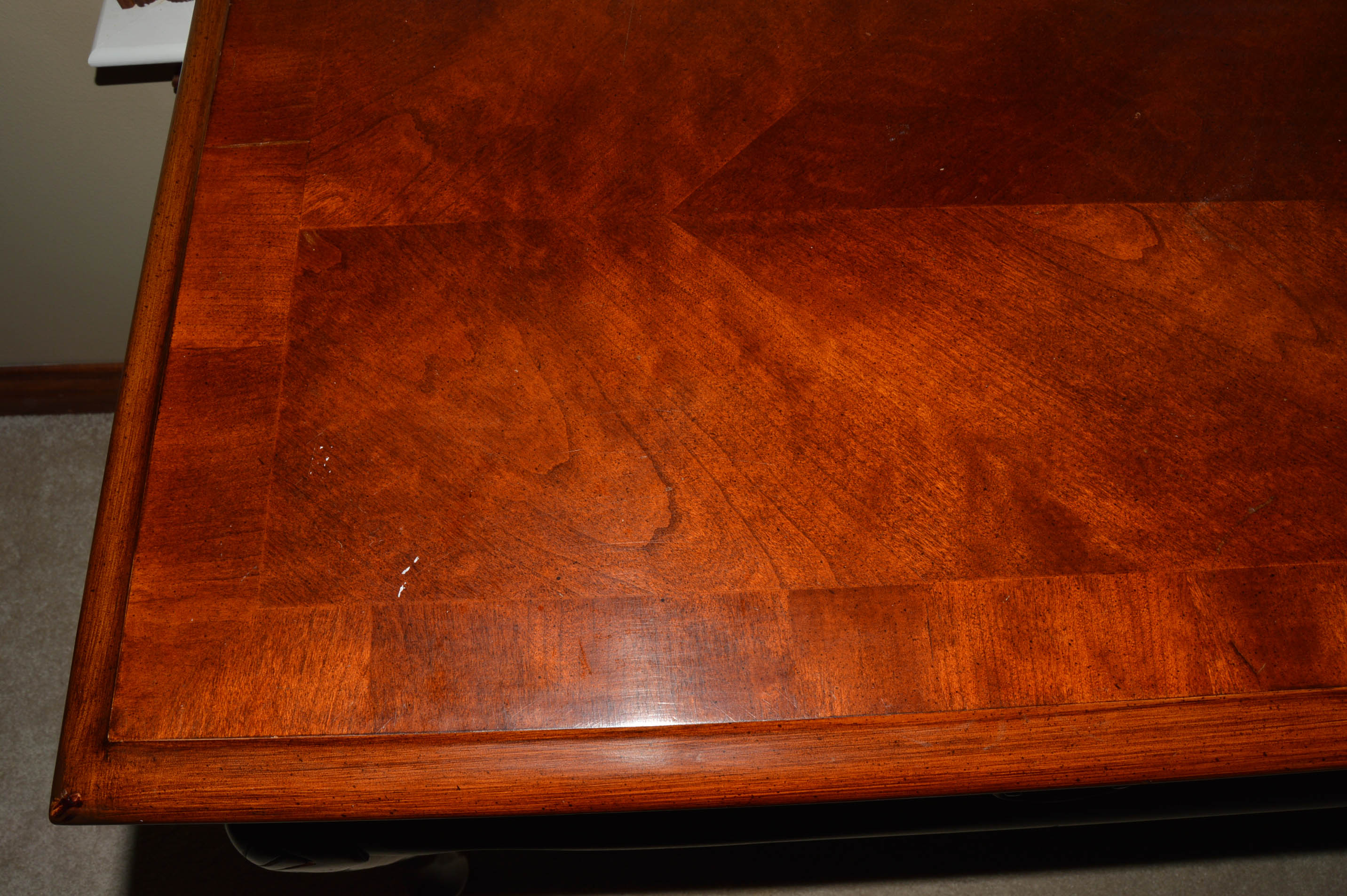 Walnut Queen Anne Style Console Table