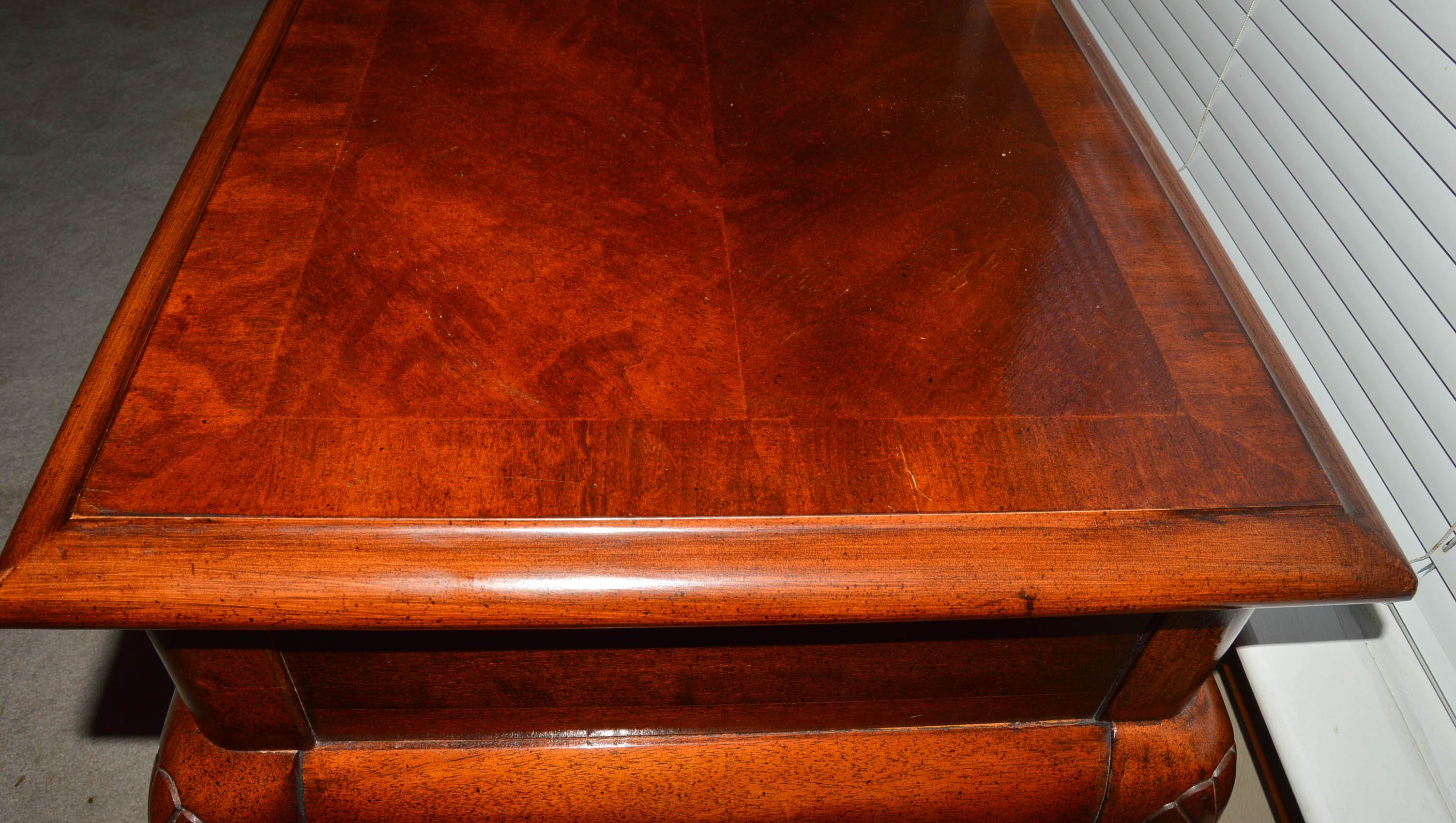 Walnut Queen Anne Style Console Table