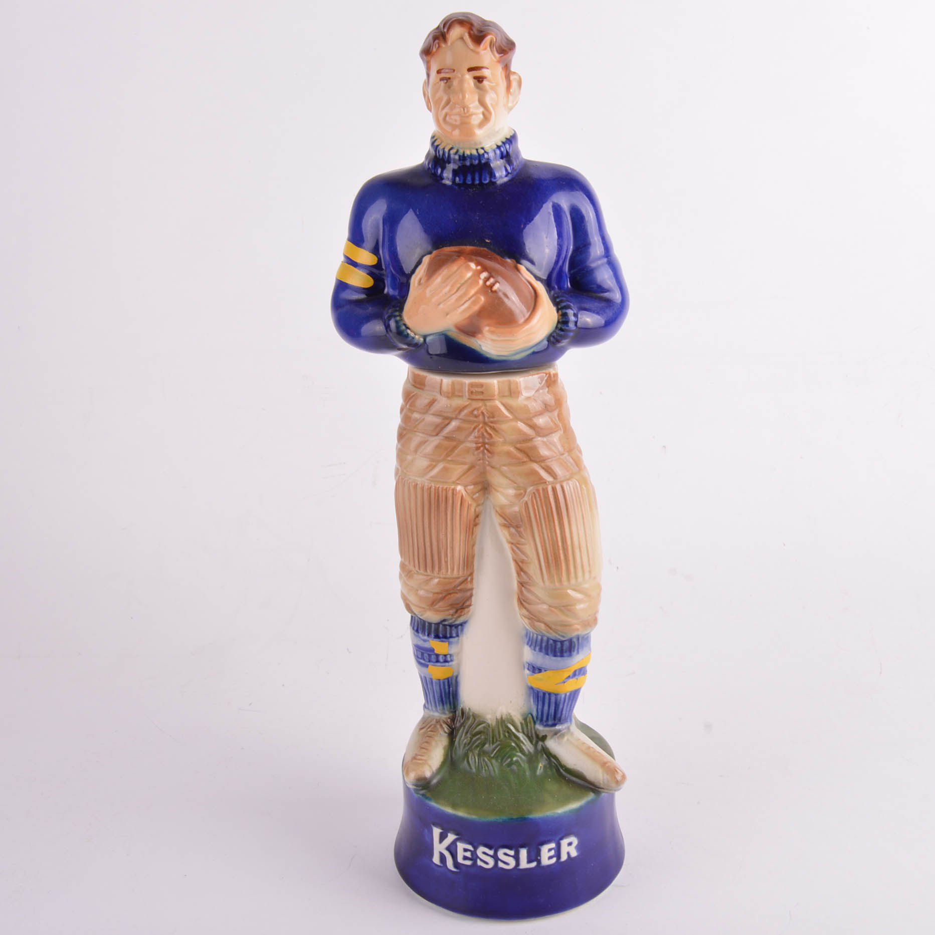Kessler Whiskey "The Football Player" Ceramic Decanter