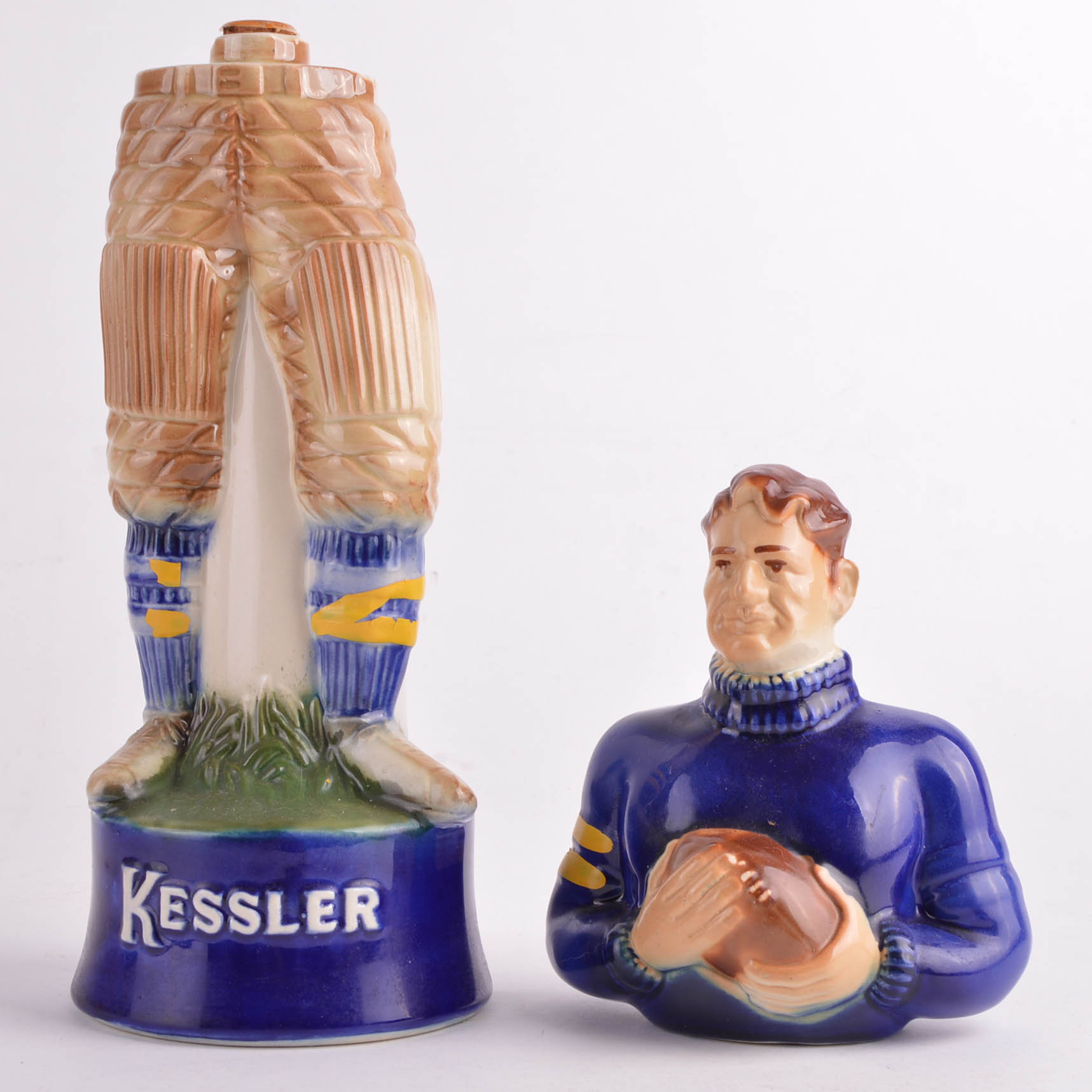Kessler Whiskey "The Football Player" Ceramic Decanter
