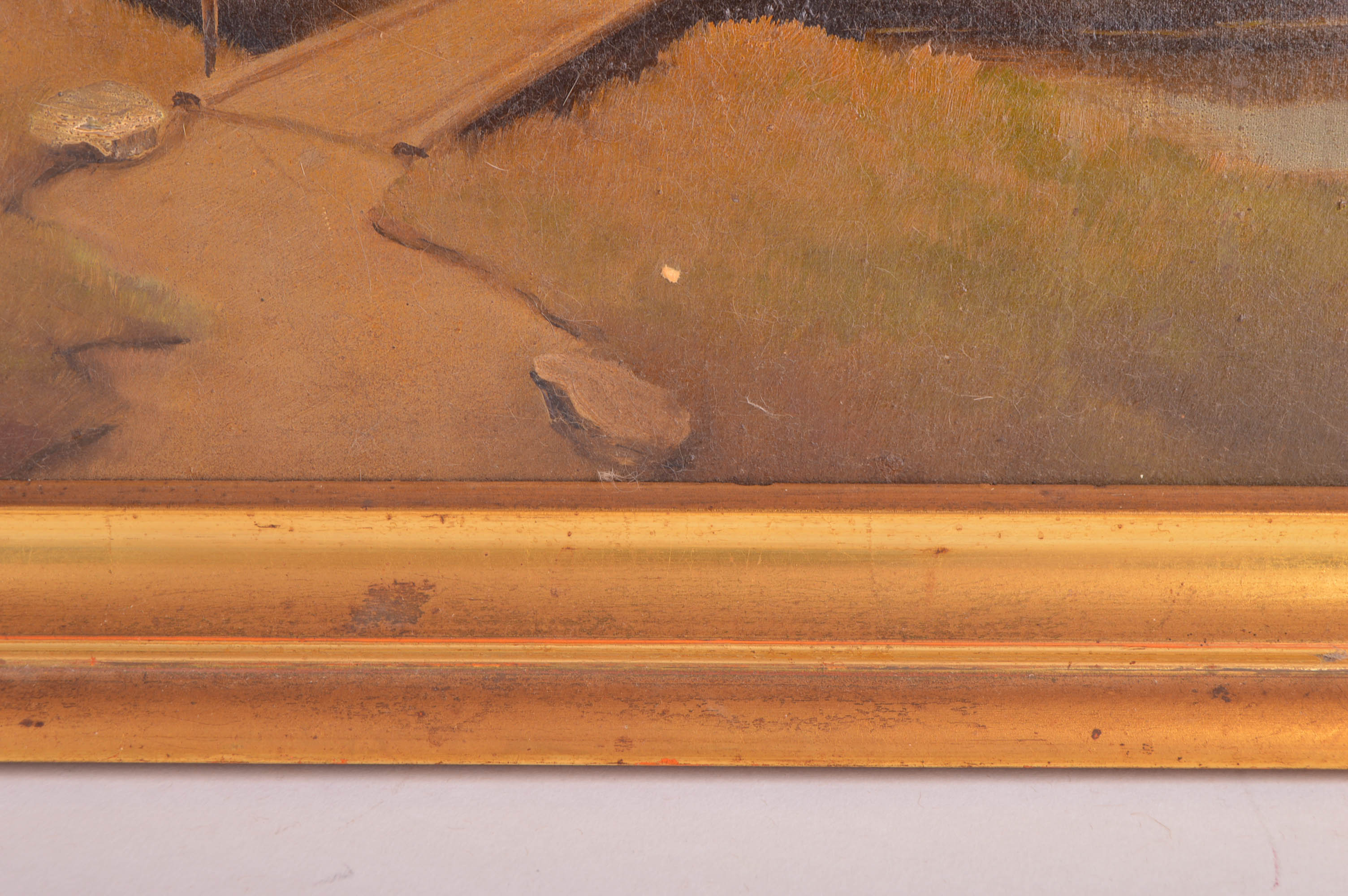 H. Schultz Oil on Canvas Mill Landscape