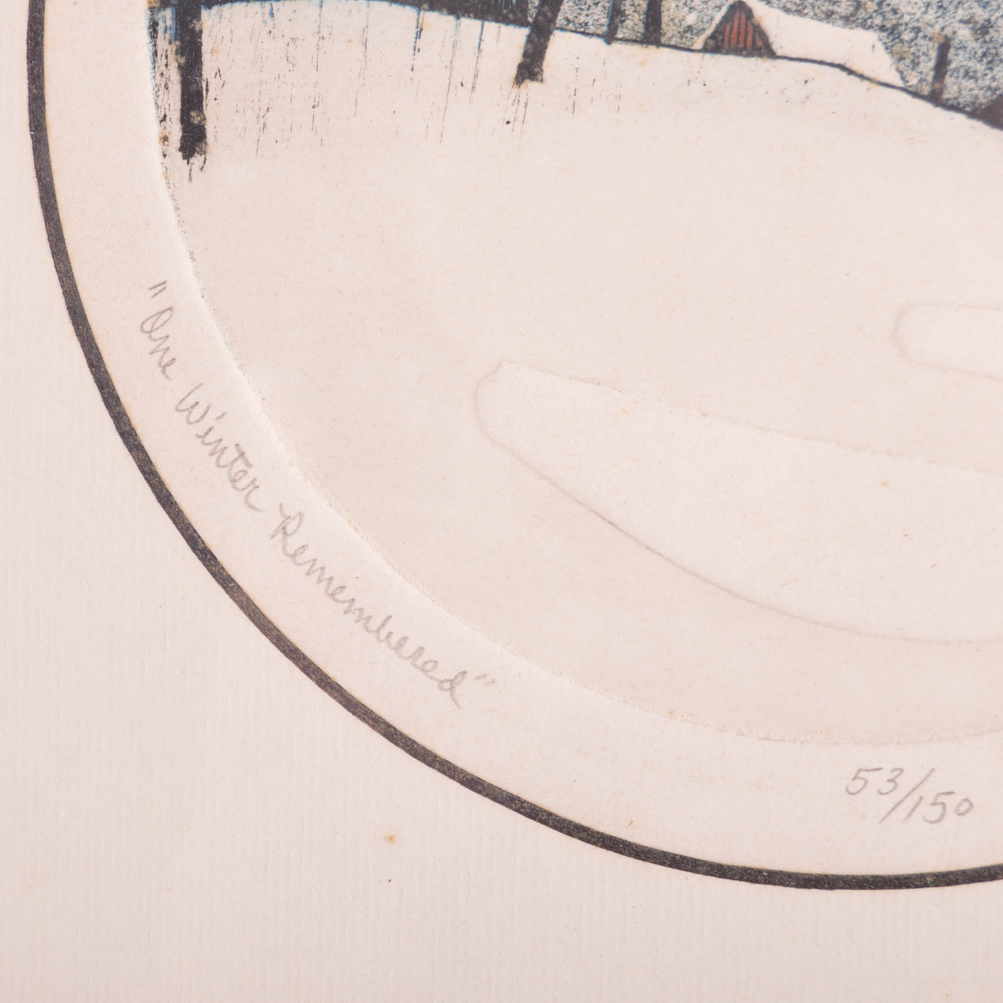 James A. Shell 'One Winter Remebered' Aquatint