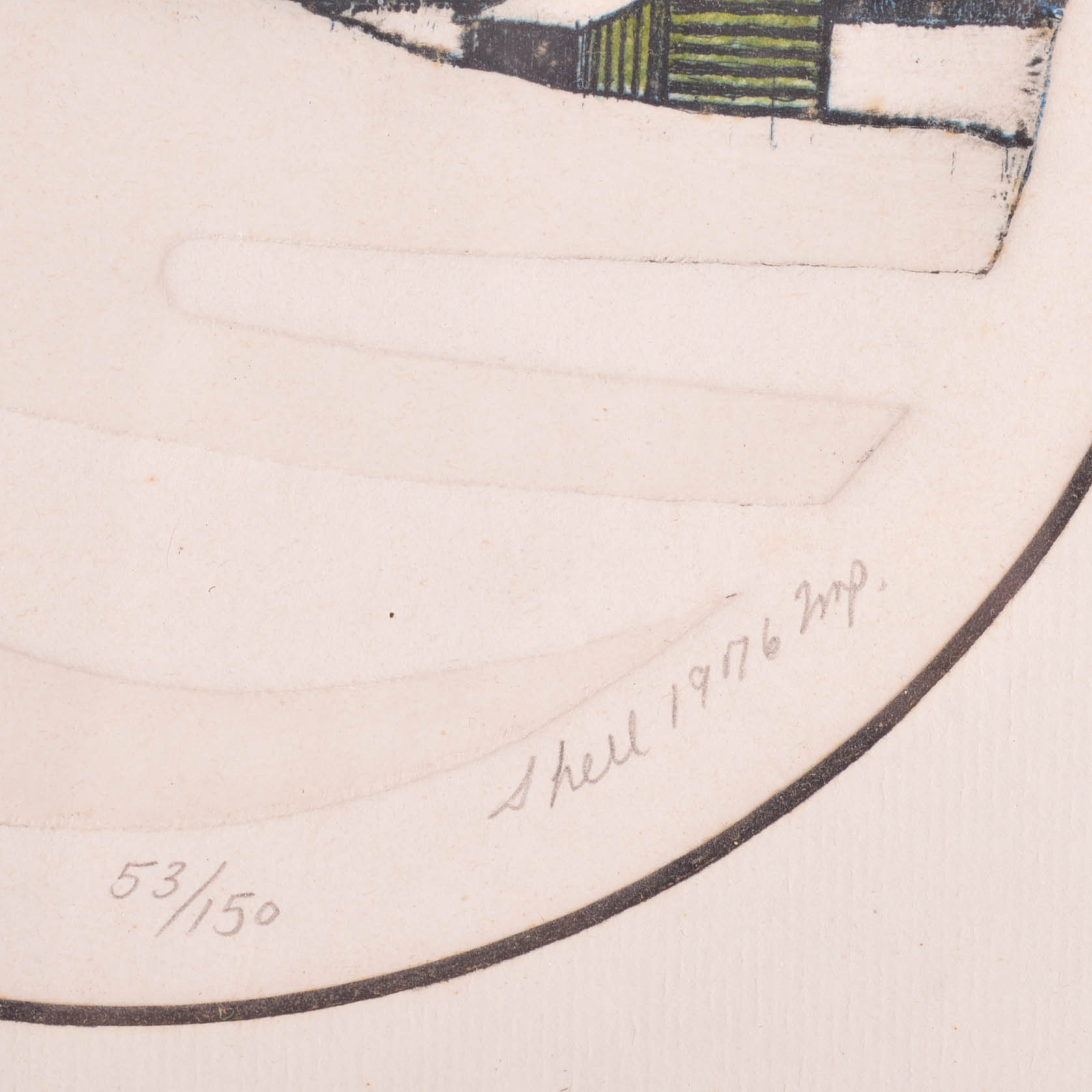 James A. Shell 'One Winter Remebered' Aquatint