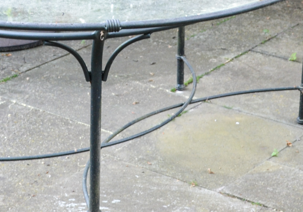 Brown Jordan "Florentine" Collection Oval Glass Top Patio Dining Table